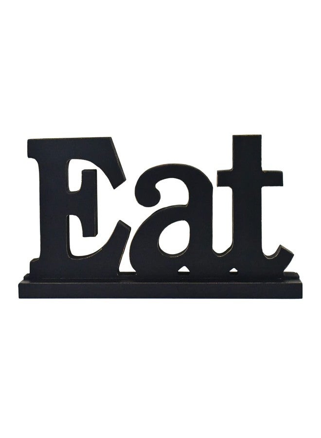 Waroom Home Wooden Eat Sign for Home Decor - Rustic Tabletop Block Letters Words Decor - Image 1