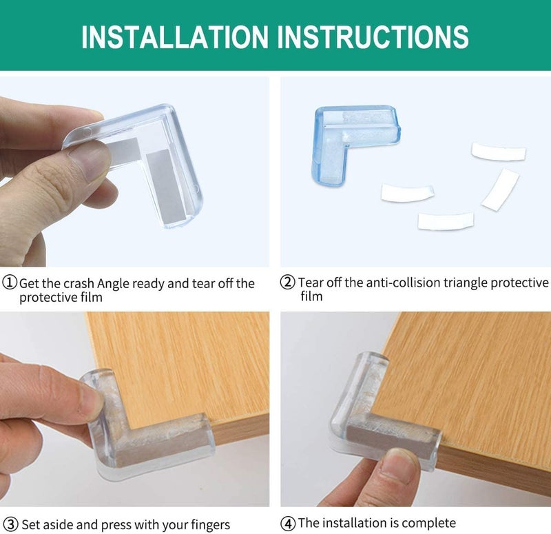 RIOMAX Corner Protector for Sharp Edges, Baby Proofing Child Safety Corner Guards, Edge Guard, Protectors for Furniture Against Sharp Corners (L Shape) (Pack of 4) - Image 4