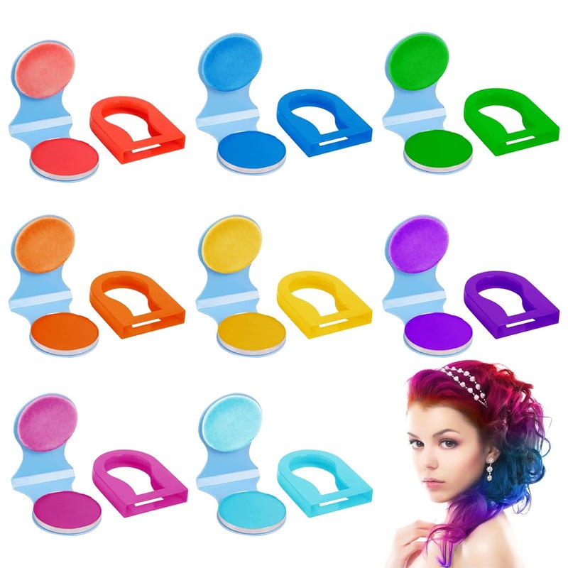 OneNine 8 Colors Temporary Hair Chalk Hair Dye For Girls Kids Adults NonSticky Washable Hair Dye Vibrant Hair Color Makeup Kit For Sport Events Halloween Christmas Birthday Cosplay Party