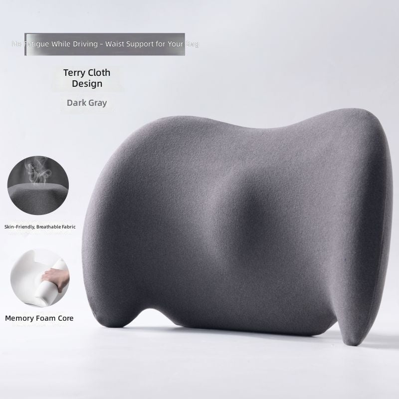 Ergonomic Slow Rebound Memory Foam Lumbar Support Cushion, Adjustable Non Slip Car Back Pillow for Driving Comfort - Image 1