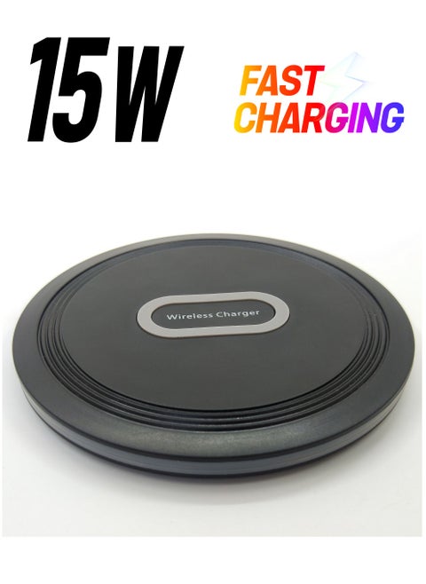 Wireless Charger 15W Compatible iPhone Charger Wireless for Galaxy S23 S22 S21 S20 A14 A13 A03S A53 A12 A11 A04S A22 S10 S9