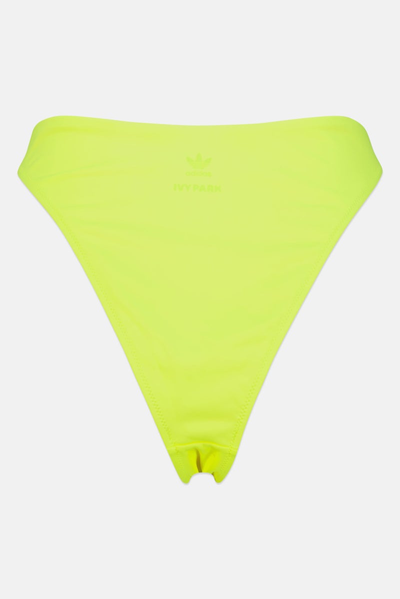 adidas Originals Adidas Originals x Ivy Park Women Brand Logo Pull On Bikini Bottom, Lime Yellow - Image 3