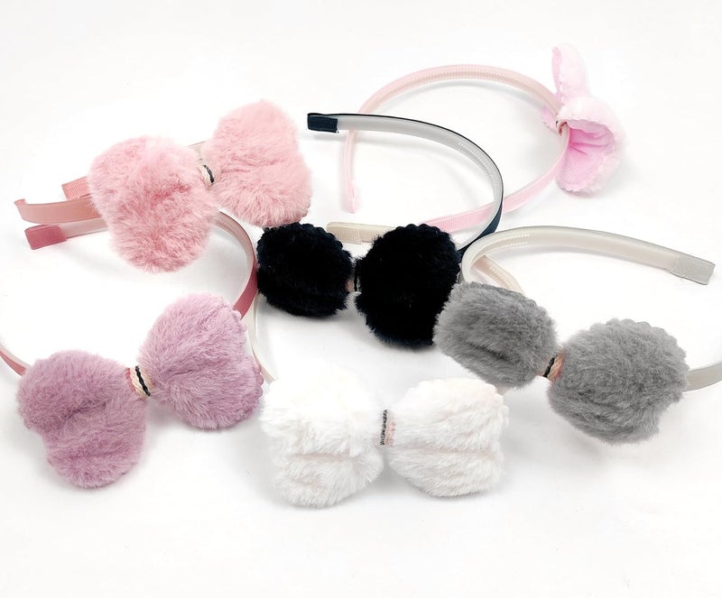 HOMEMATES 6 Pcs Korean Fashionable Fur Non Slip Hairband For Kids & Girls Styling Tools Barrette Thick Thin Short Hair Accessories - Image 2
