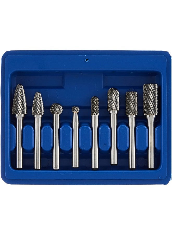 Astro Pneumatic Tool Astro Pneumatic Tool 2181 8-Piece Double Cut Carbide Rotary Burr Set 1/4" Shank in Blow Molded Case  - Image 2