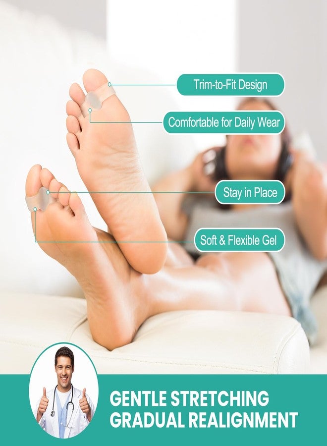 Welnove 12 Pack Gel Bunion Corrector with Aloe Extract Toe Separators for Bunion Correction and Restore Original Shape of Toe for Women and Men - Image 5
