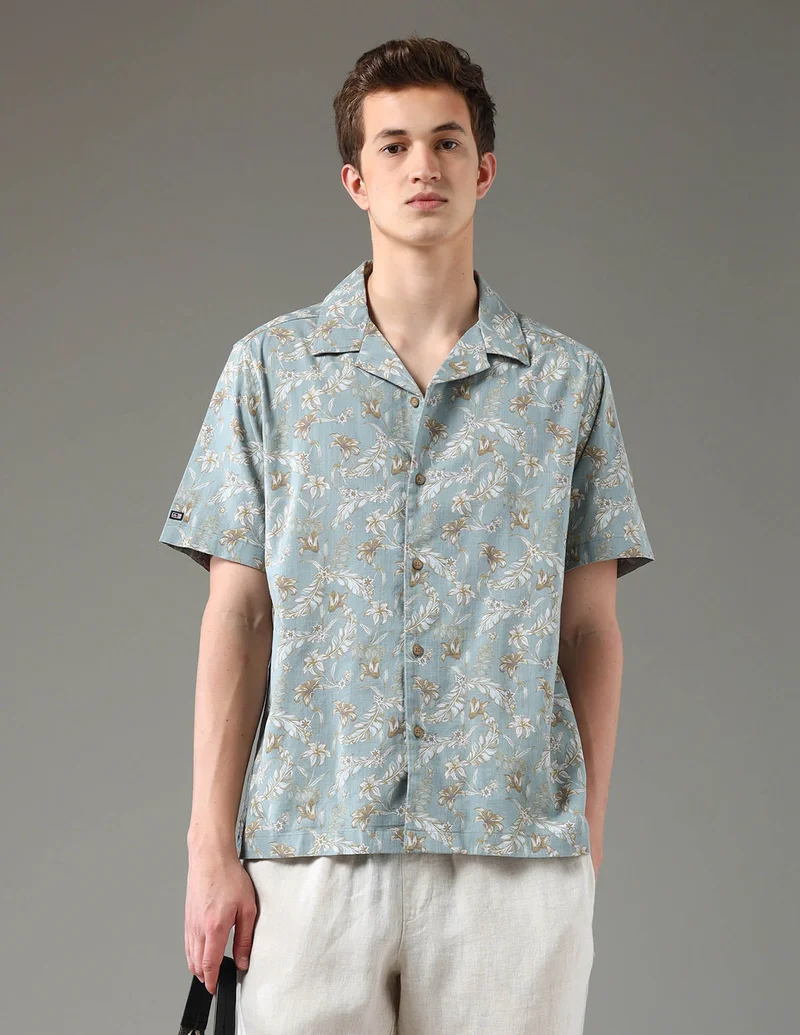 Floral Pattern Pure Cotton Shirt