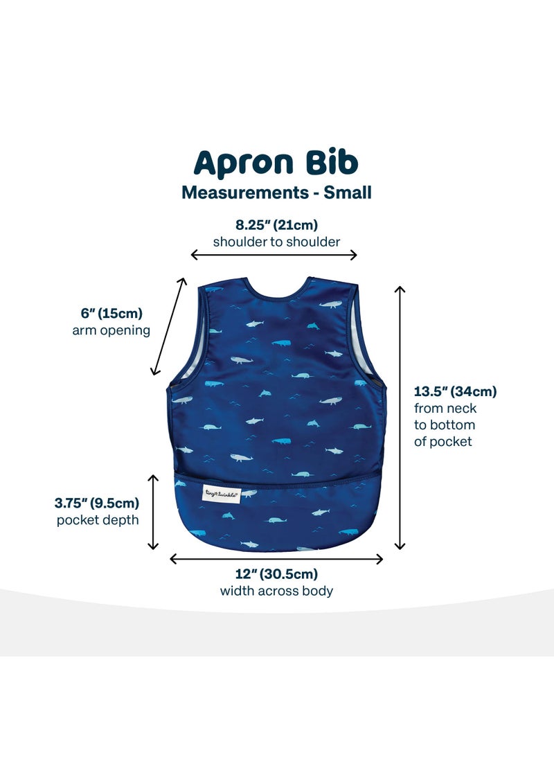 Tiny Twinkle Tiny Twinkle Mess Proof Baby Bib - Waterproof Baby Apron - Machine Washable - PVC, BPA, & Phthalate Free - Great Travel Bib for Baby Eating - Baby Food Bibs (Ocean Life, Small 6-24 Months)  - Image 5