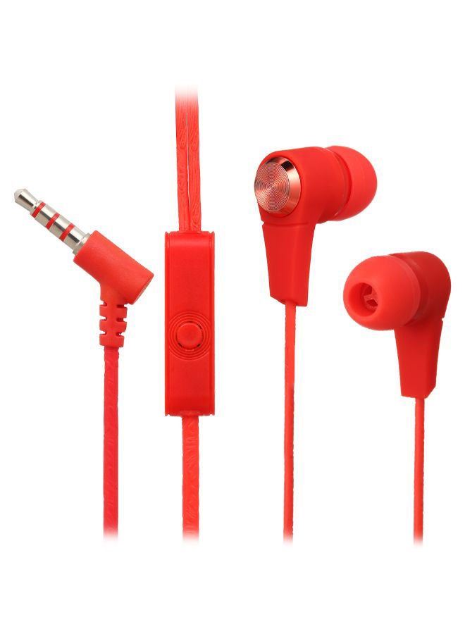 نيبمينينت سماعة أذن داخلية بصوت ستيريو مع ميكروفون أحمر