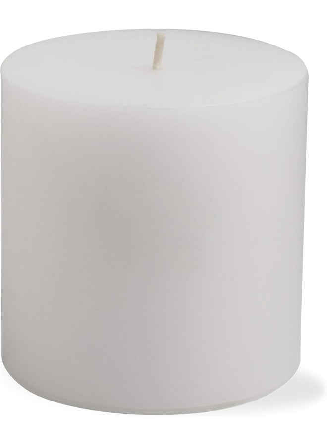 tag Chapel 4X4 White Pillar Paraffin Wax Candle Unscented DripFree Long Burning 75 Hours For Home Decor Wedding Parties Dining Dinner Kitchen Table Tabletop Living Room End Table Decor Decoration 4x4 - Image 2
