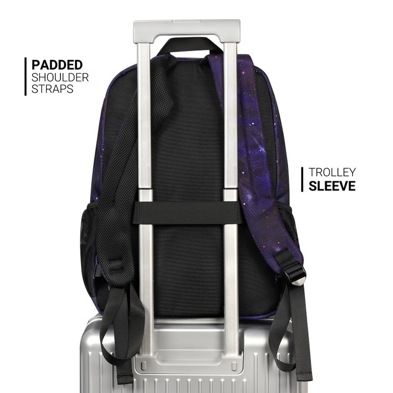 ZORFIN 26L Backpack for College, and Travel: Water Resistant Bookbag - Night Sky - Image 5