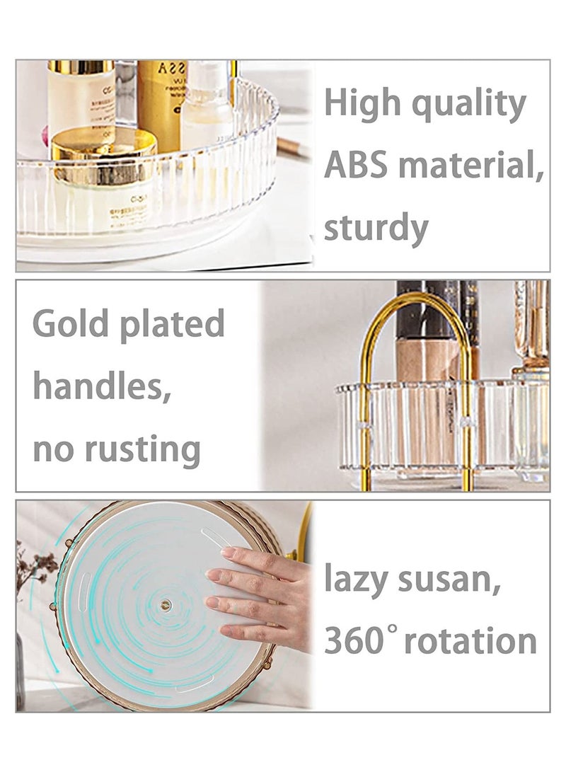 Sharpdo Rotating Makeup Organizer for Vanity 3 Tier, High-Capacity Skincare Clear Make Up Storage Perfume Organizers Cosmetic Dresser Organizer Countertop 360 Spinning - Image 5