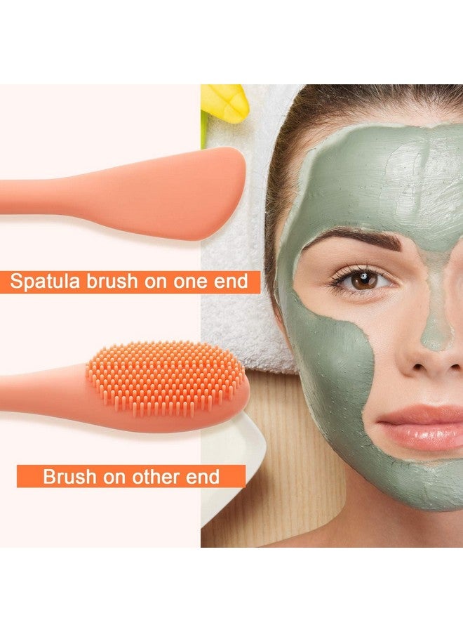 Cosluxe Silicone Face Mask Brush Double-head, Soft Face Mask & Facial Cleansing Brush,Facials, Mud, Clay Mask's,DIY,Modeling Mask's,Body Lotion,and BB CC Cream,Pore Cleaner pack of 2 - Image 3