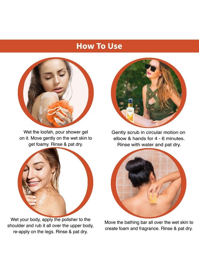 BodyHerbals Orange Signature Skin Care Gift Set For Women And Men - Bath And Bodycare Luxury Gift Hamper - Pampering Kit For All Occassions - Premium Packaging - Unisex - Set Of 6 Pcs - Gift For Birthdays, Anniversary And Special Celebrations - Image 3