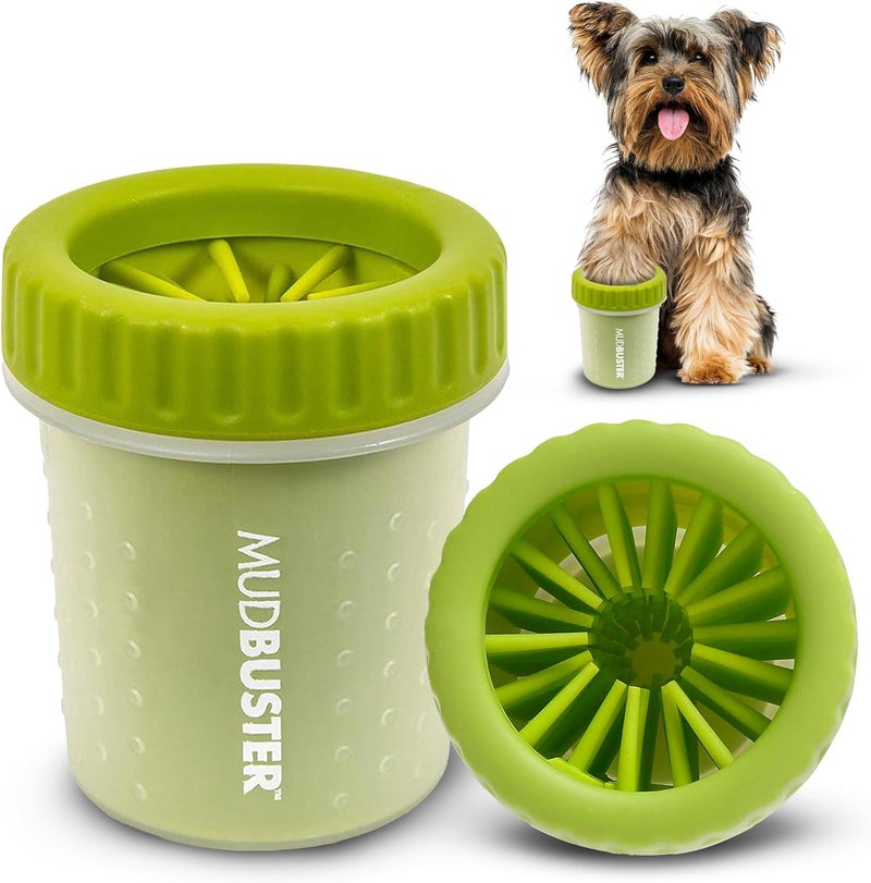 Dexas MudBuster Portable Dog Paw Cleaner, Small, Green,PW700383 - Image 1