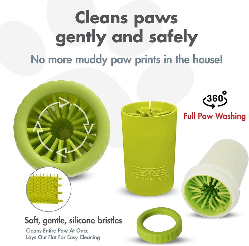Dexas MudBuster Portable Dog Paw Cleaner, Small, Green,PW700383 - Image 2