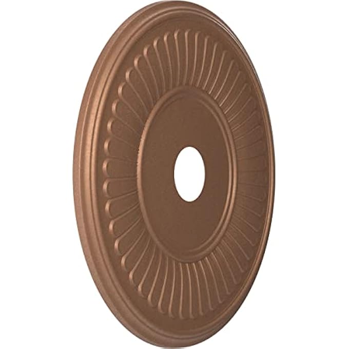 22"OD X 3 1/2"ID X 1"P BERKSHIRE THERMOFORMED PVC CEILING MEDALLION (FITS CANOPIES UP TO 10 1/8"), AGED COPPER - Image 2