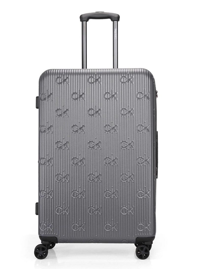 CALVIN KLEIN Insignia 2.0 Hardside Spinner Luggage On Wheels, Ultra Lightweight ABS, 4 Double Wheels Color Charcoal Grey - Image 1