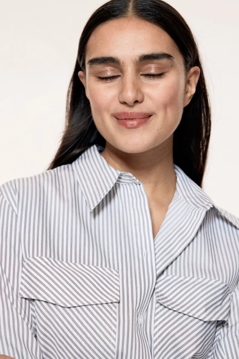 H&M Fitted poplin shirt