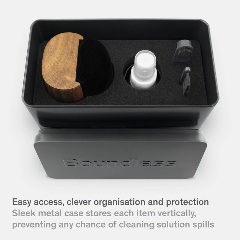 Boundless Audio Vinyl Record Cleaning Kit - 5-in-1 Vinyl Cleaner Kit Includes Record Brush, Stylus Cleaner, Cleaning Solution, Nylon Brush & Metal Case - Image 5