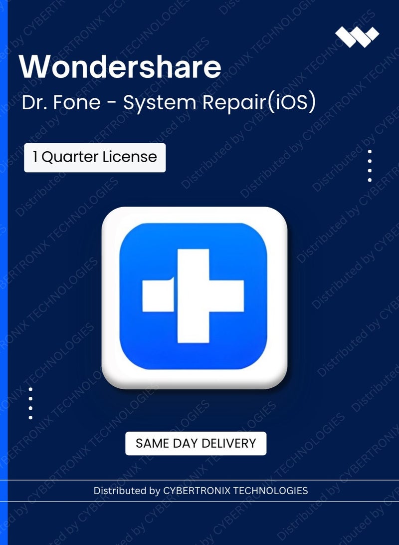 Wondershare Dr.Fone- System Repair (iOS) | 1 Quarter | Digital License | Same Day Delivery