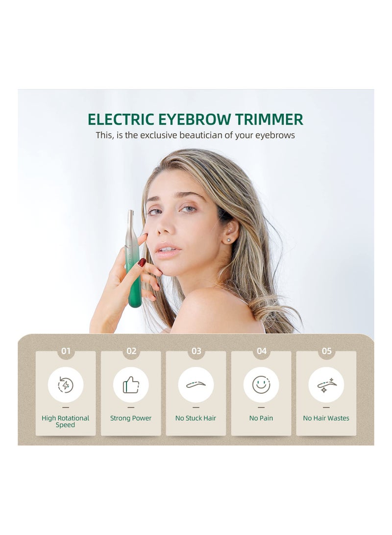 SOLARAE Electric Eyebrow Trimmer Pen for Women Eyebrow Razor Cordless Hair Remover Women's Eyebrows Shaper Trimming for Eyebrow Armpit Lips Mustache Chin - Image 3