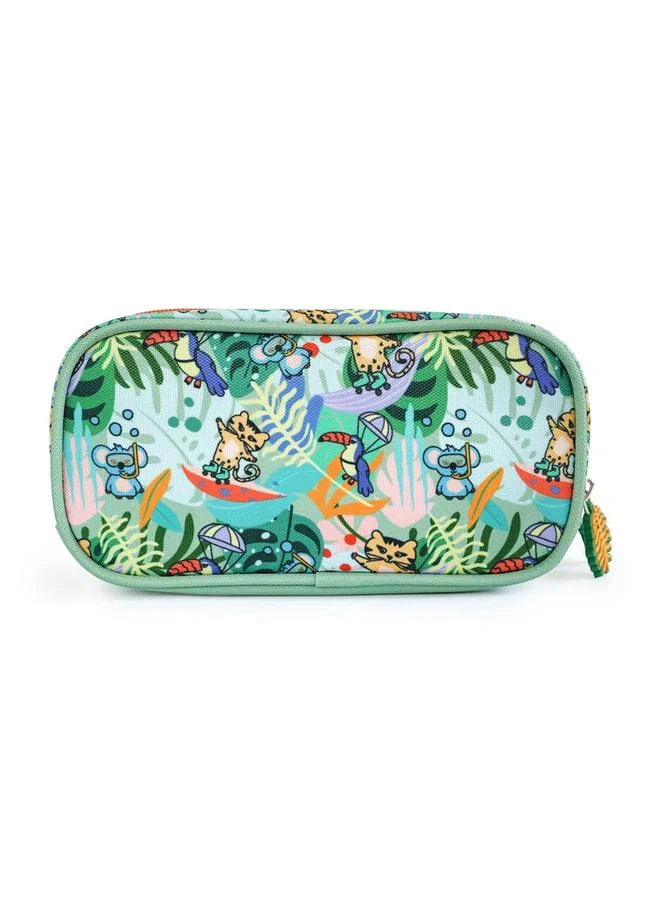 Milk&moo Boys Jungle Friends Double Compartment Pencil Case
