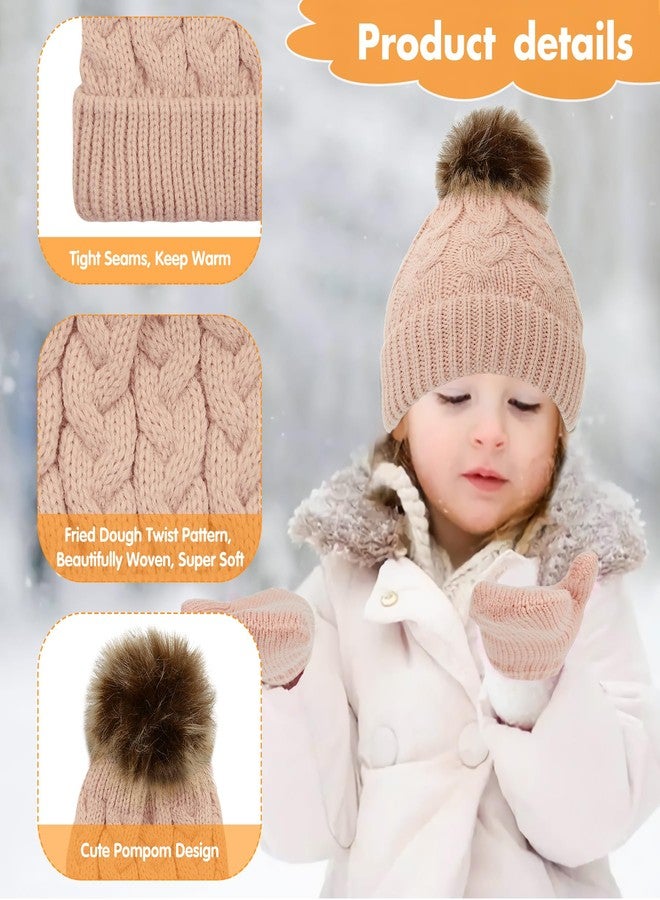 Zando Toddler Beanies for Boys & Girls - Winter Hats with Pom Pom - Knit Baby Hats 6-12 & 3-36 Months - Thick & Warm Caps - B Black - Image 2