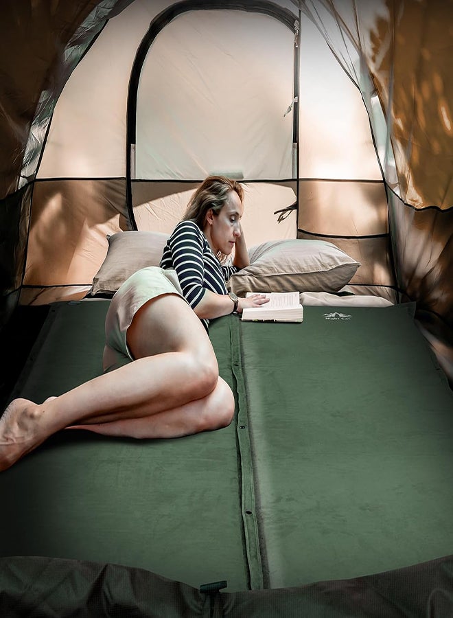 Night Cat Self-Inflating Camping Sleeping Pad – Memory Foam Mattress for Hiking & Outdoor Camping, Single Portable Sleeping Mat, Green - Image 2