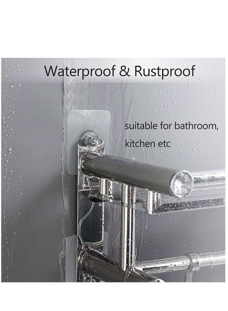 SYOSI Adhesive Wall Hooks 50pcs Heavy Duty Wall Hooks Self Adhesive Hook Strong Nail Transparent Screw Holder Self-Sticking Wall Hooks for Bathroom Kitchen Wall Hanging Ceiling Screw Net Length 16mm  - Image 5