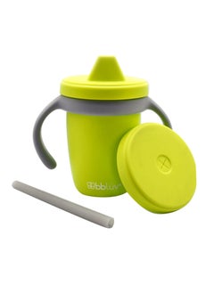 bbluv bblüv Küp Convertible Silicone Sippy Cup | 4M+ | Spill-Proof, BPA-Free, Soft & Flexible | 5-in-1 Transition Cup with Handles, Straw & Lid | 240ml Baby & Toddler Training Cup  - Image 1