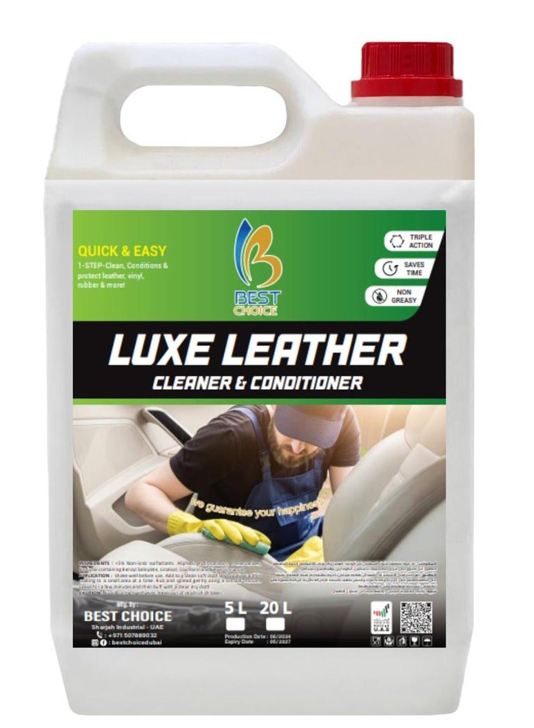 Best Choice Car Upholstery Cleaner & Polish 5L – Deep Cleaning & Conditioning Formula for Fabric, Leather & Vinyl | Removes Stains, Restores Shine | Ideal for Seats, Interiors & Detailing Use