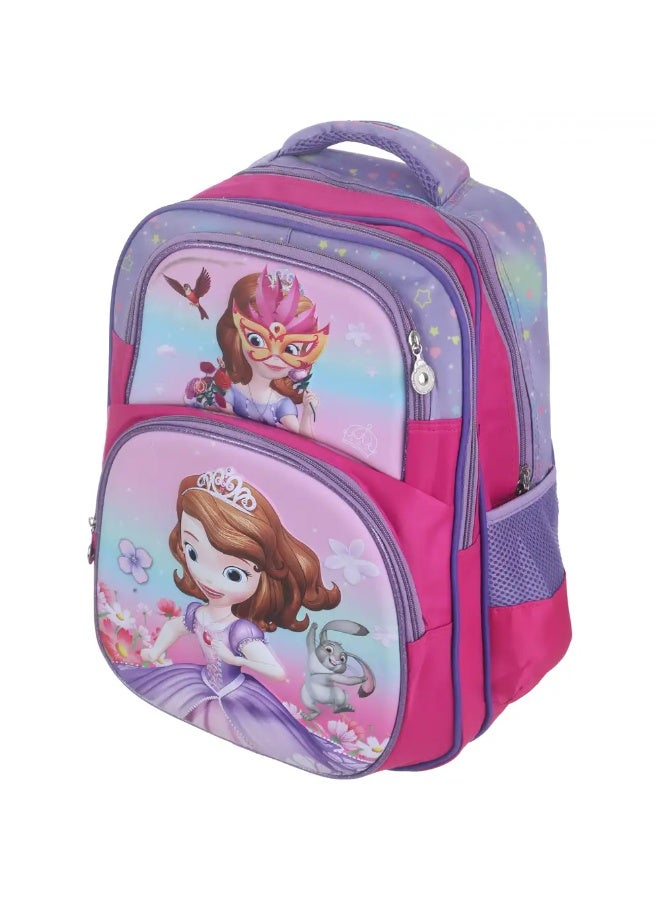 شنطة مدرسية ميكروفيبر للبنات فاليريو، 15 بوصة، 4 سوستة - متعدد الالوان - Image 2