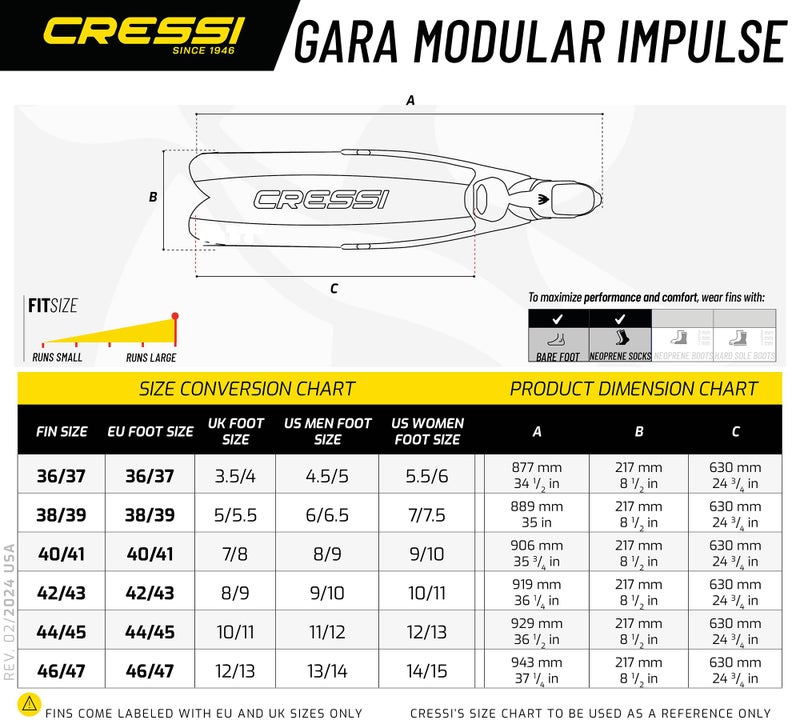 Cressi Gara Modular Impulse, Black, 44/45 - Image 5