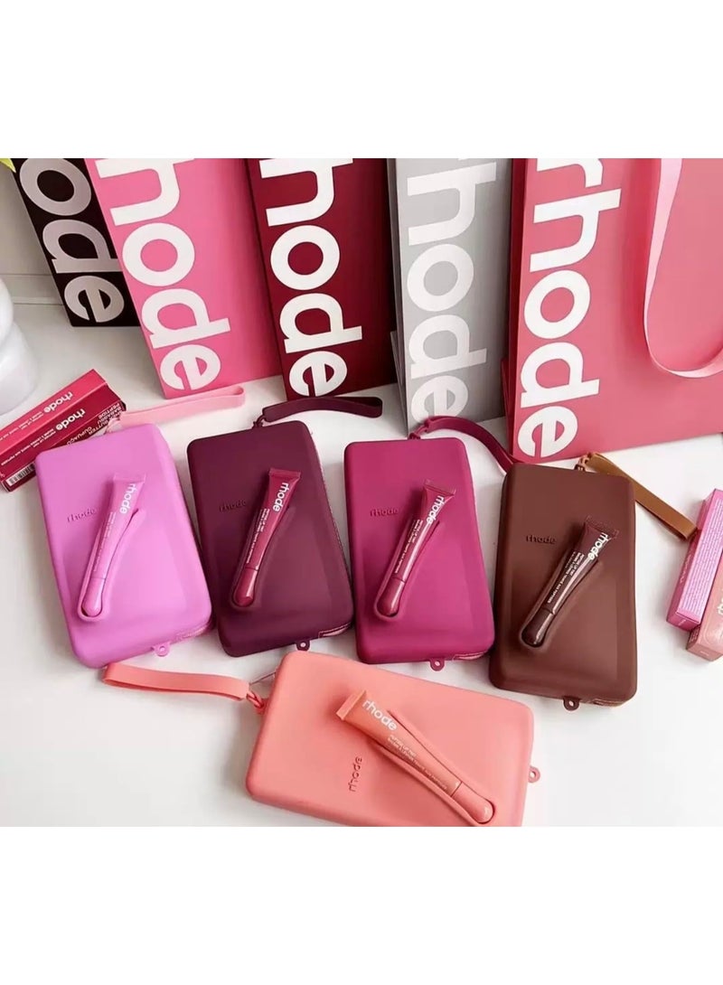 رود حقيبة رود بوتش مع حزام قابل للتعديل وملمع شفاه - حقيبة مستحضرات تجميل صغيرة انيقة للمكياج والسفر والضروريات اليومية (راسبيري ايه) - Image 4