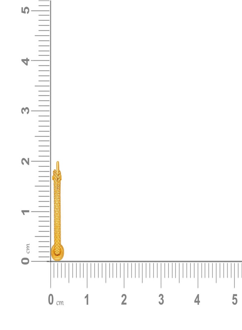 Malabar Gold and Diamonds 22 Karat 916 Purity Hoops & Bali Gold Earrings NVER037Y - Image 4