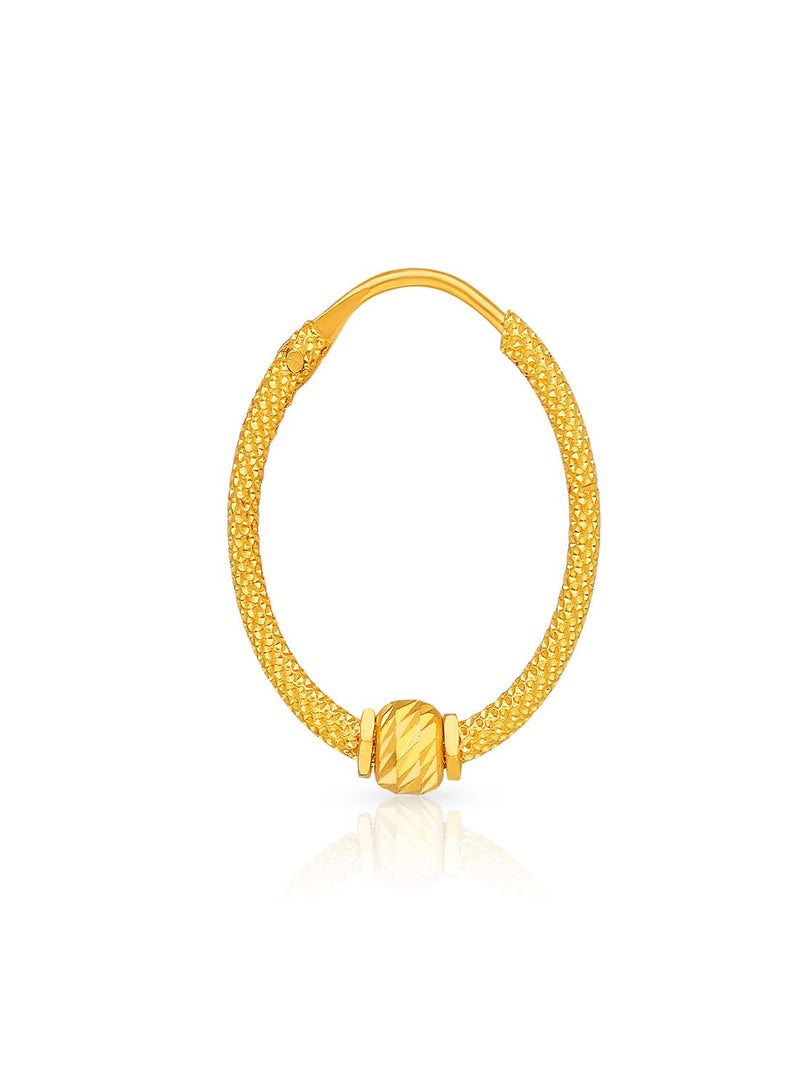 Malabar Gold and Diamonds 22 Karat 916 Purity Hoops & Bali Gold Earrings NVER037Y - Image 5