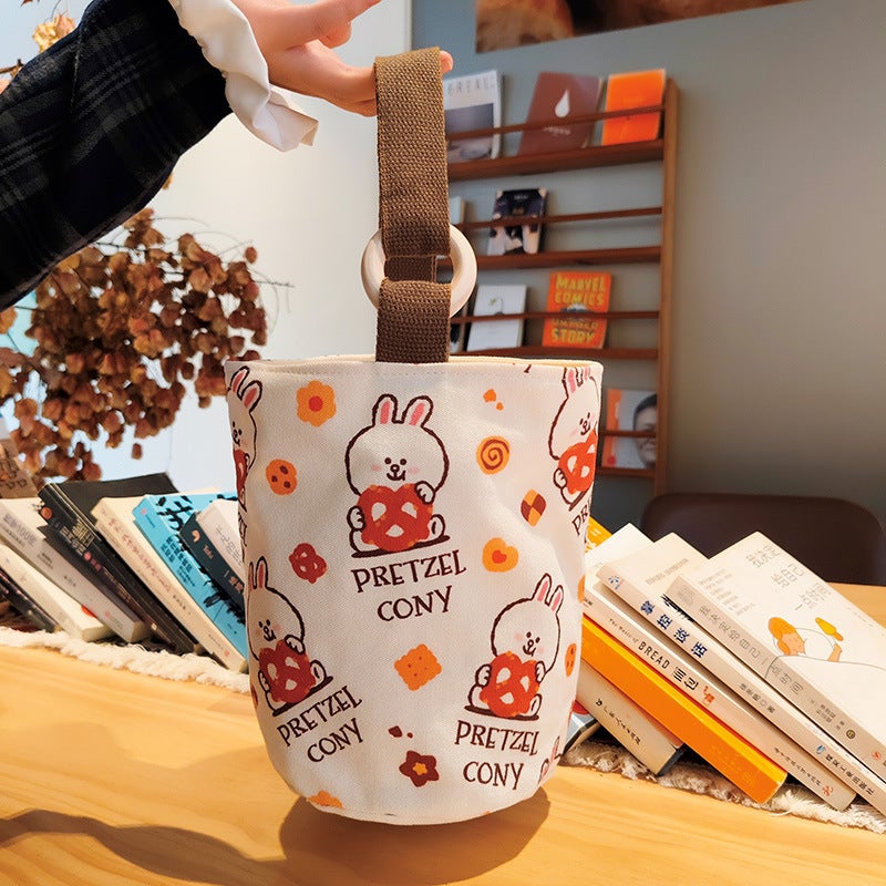 Brown Bear Genuine Series Fashion Cartoon Children'S Bucket Bag Large Capacity Office Girl Small Lunch Box Bag - Image 5