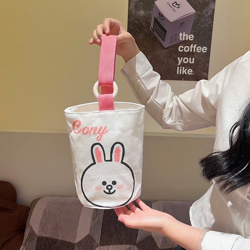 Brown Bear Genuine Series Fashion Cartoon Children'S Bucket Bag Large Capacity Office Girl Small Lunch Box Bag - Image 3
