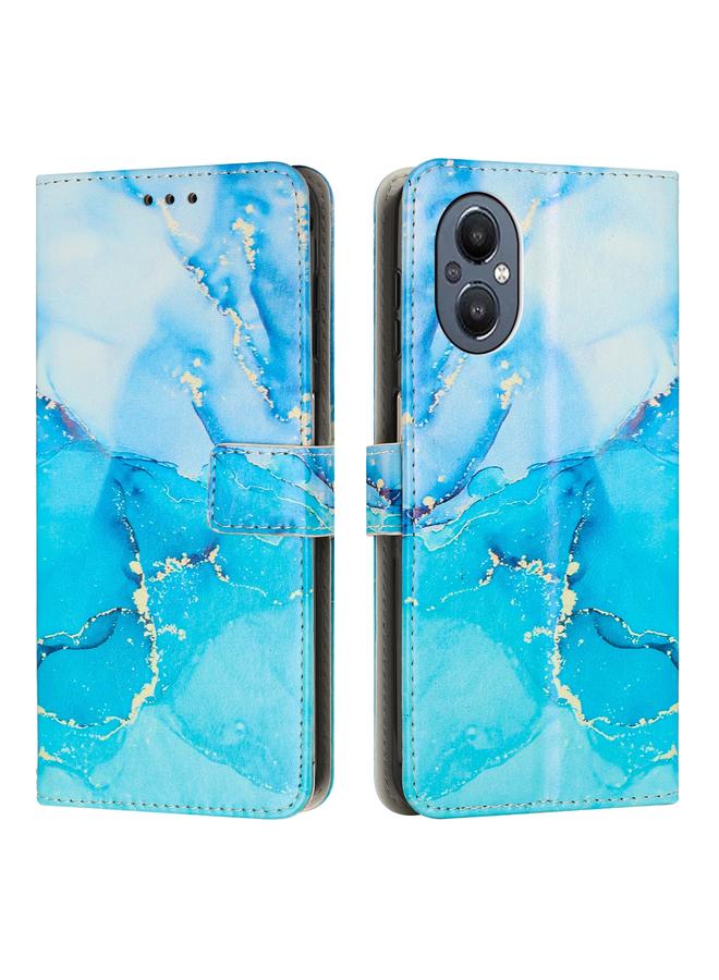 اس-توب جراب لهاتف OnePlus Nord N20 5G، جراب جلدي بنمط رخامي مطلي - Image 1