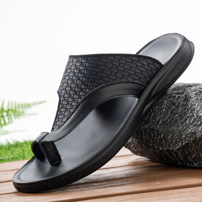 Men's Woven Flip Flops - Image 1