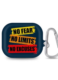 Stylizedd StylePods Case for Airpods 3rd Gen Case With Anti-Lost Keychain - No Fear Limits Excuses  - Image 1