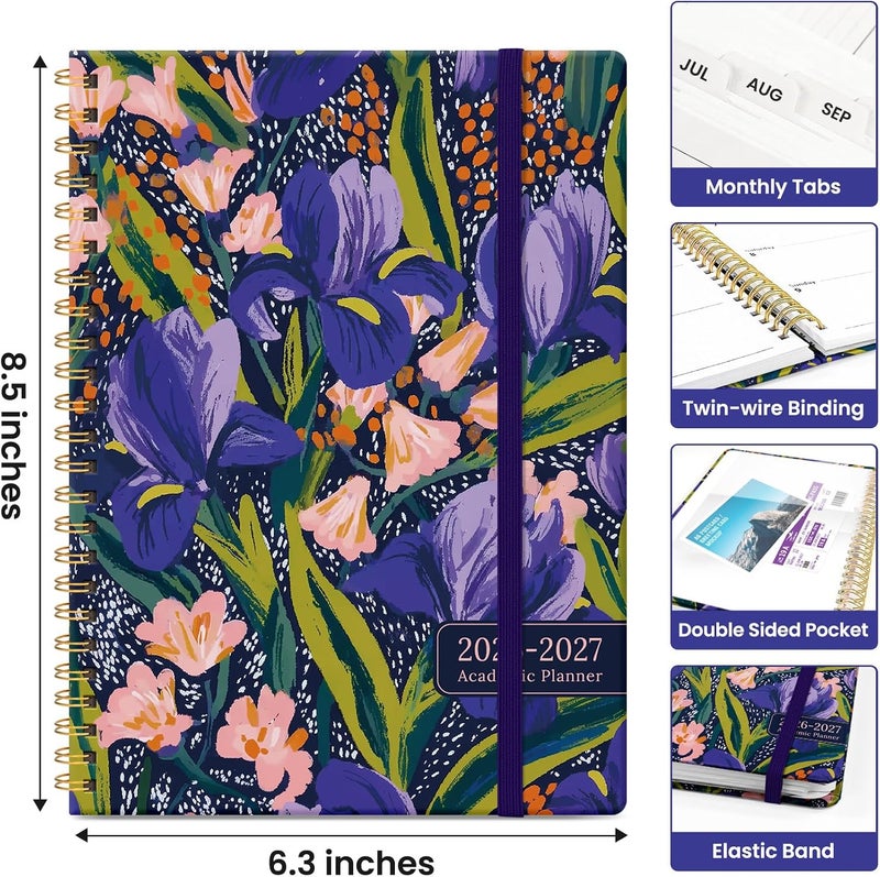 Taja Planner 2026-2027, Academic Year Monthly and Weekly Calendar Planner, Jul 2026 - Jun 2027, Hardcover Teacher Student Planning Agenda book with Tabs, Perfect for School Office Supplies, 6.3" x 8.5 - Image 4