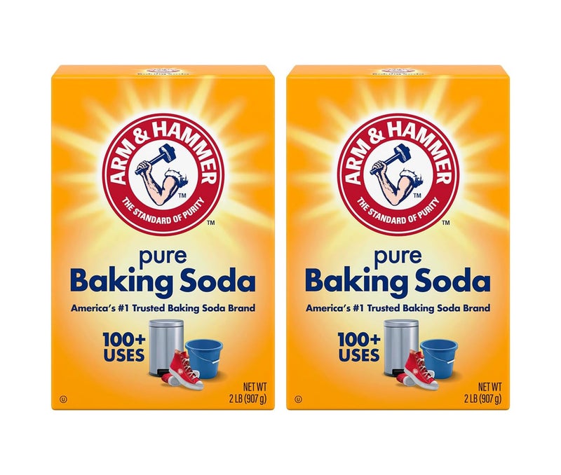 Arm & Hammer Pure Baking Soda 907g Pack of 2 Multi Purpose Cleaner Deodorizer Laundry Booster Odor Remover Natural Household Cleaning Powder - Image 1