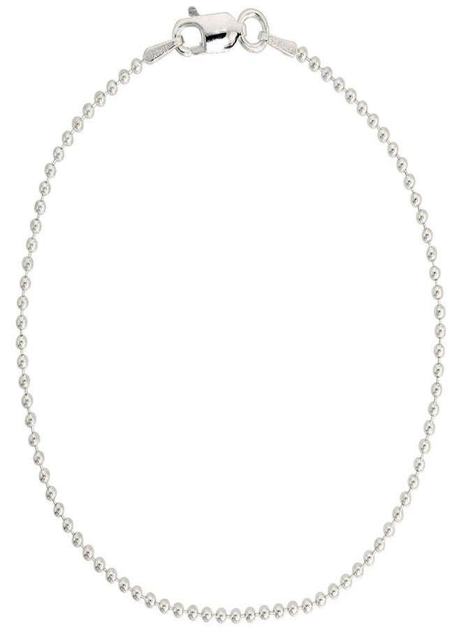 سابرينا سيلفر قلادة من الفضة الإسترلينية عيار 925، خرزة باليني 1.8 مم، خالية من النيكل، صنع في إيطاليا، طولها 20 بوصة. - Image 2