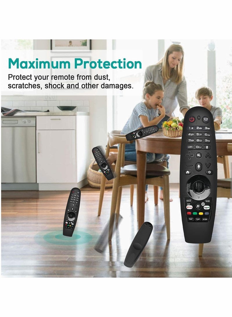 Y&D Upgraded Protective Cover for LG AN-MR600 / AN-MR650 AN-MR18BA AN-MR19BA Remote Control Case Smart TV,Silicone Anti/Drop/Slip/Dust/Water (Black+Glowing Green)2Pcs  - Image 5