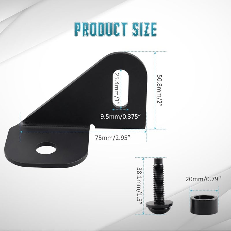 GLOBLED JL Antenna Mount Driver Side CB Antenna Mount Radio Driver's Side Mounting Bracket Front Driver Near The Hood Side CB Holder Compatible with Jeep Wrangler JL JLU & Jeep Gladiator JT 2018-2023 - Image 4
