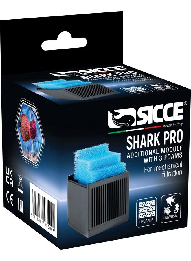 SICCE Sicce Shark PRO Replacement Cartridges, Freshwater and Saltwater, for submerged use (Module with Sponge (2pcs. 20ppi, 1pc. 30ppi)) 