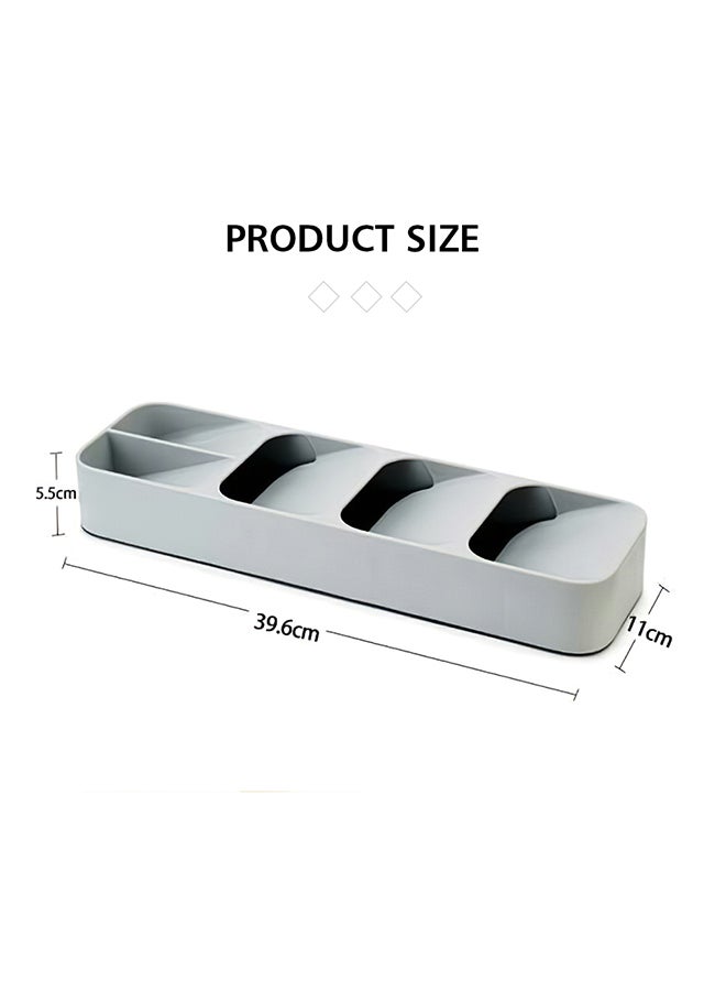 Alyashmac Cutlery Organizer Grey 5.5x39.6x11cm - Image 2
