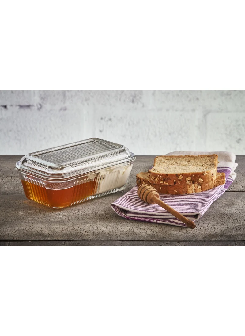 Paşabahçe Frigo 96764 2 Compartment Storage Container Jam, Honey, Olive, Breakfast Storage Container