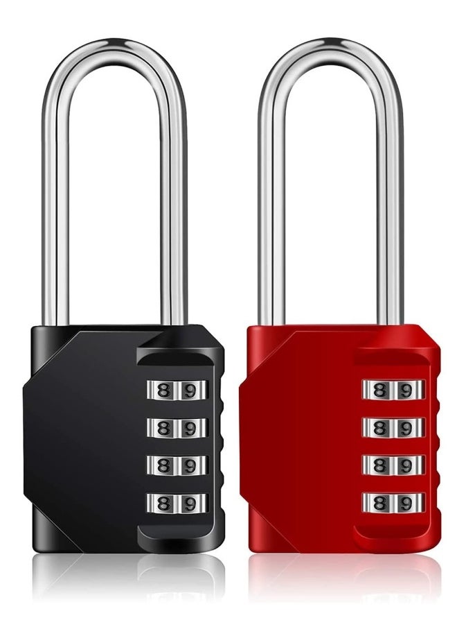 Generic Padlock, 2 Pack 2.2 Inch Long Shackle Combination Lock, 4 Digit Outdoor Waterproof Padlock for School Gym Locker  - Image 1